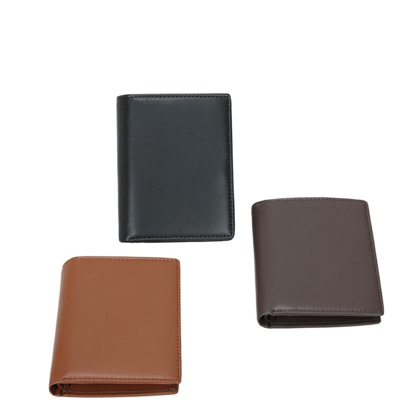 Foreign trade new men's leather wallet factory wholesale rfid multi-functional vertical coin pocket wallet one-piece delivery