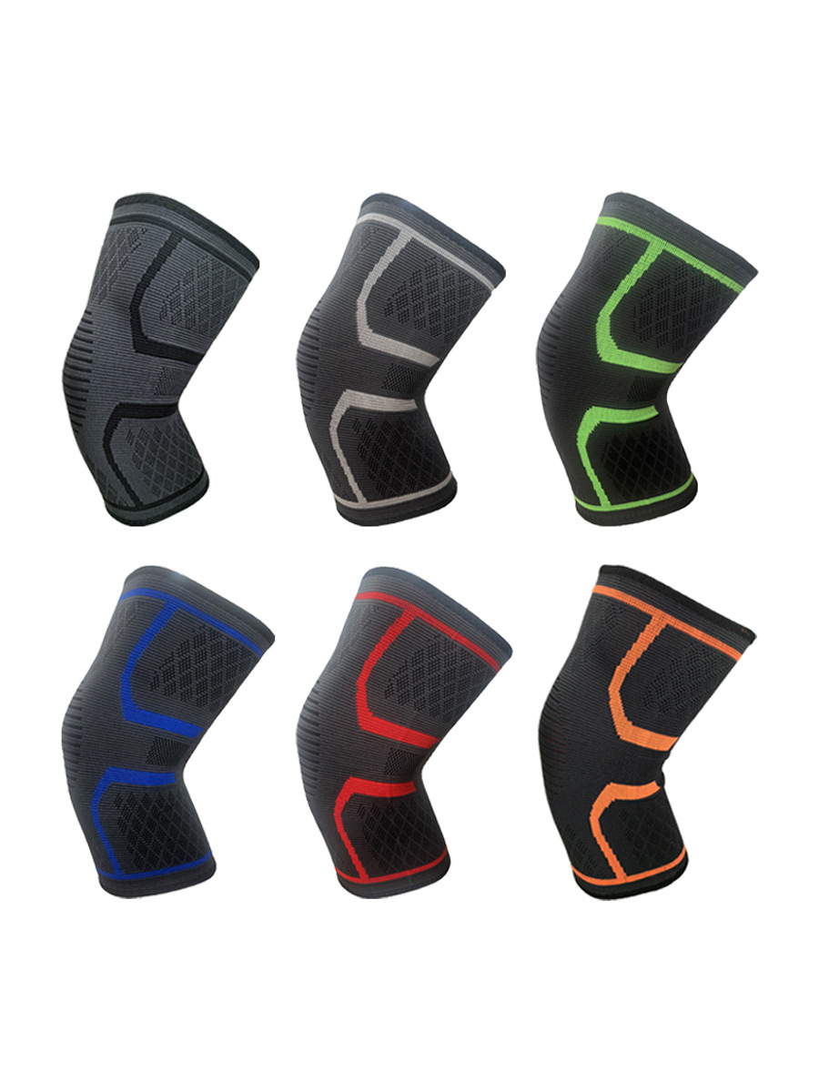 Picture of Pressure Strap Winding Kneepad Basketball Running Fitness Riding Knitted Sports Kneepad Compressed Breathable