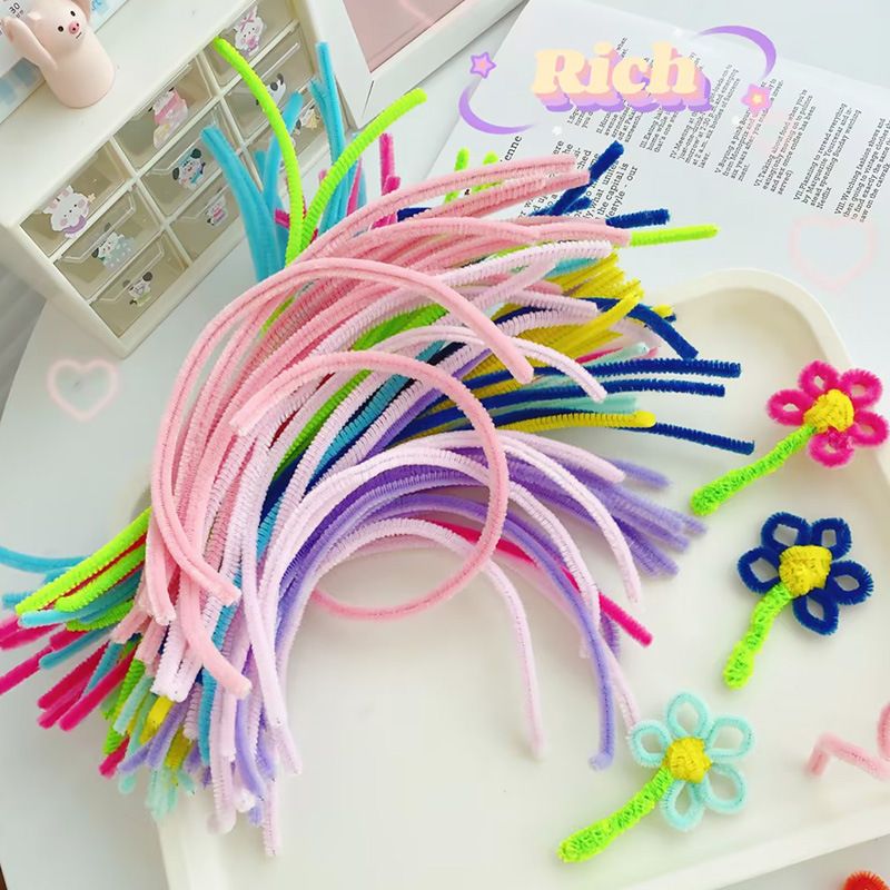 Picture of Colorful Macaron Hair Root Encryption Handmade Hair Root Twisting Stick DIY Kidsren's Toy Making Art Material Package