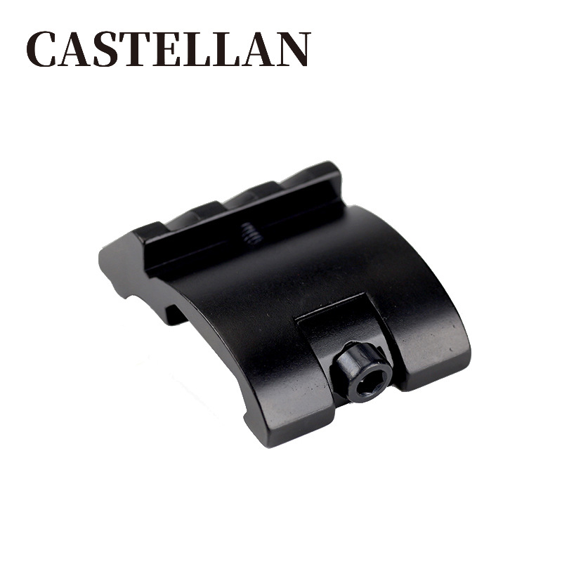 Picture of 45 degree curved rail guard Wood 45 degree side metal sight bracket 20mm rail airsoft Accessories