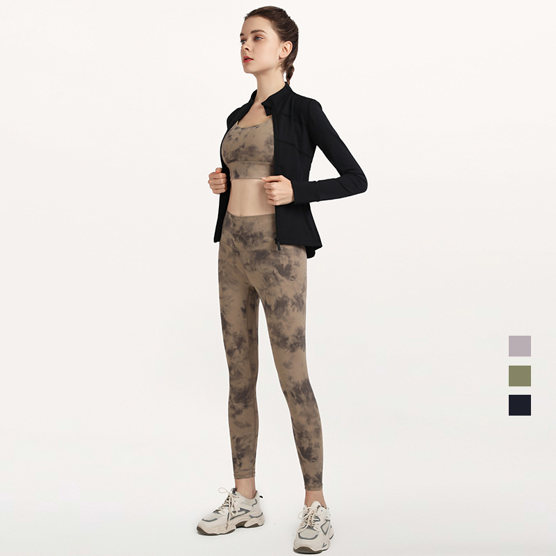 Picture of Cross-border spring and autumn slim fit sports long sleeve women's casual thick pocket yoga coat quick-drying zipper yoga clothing wholesale