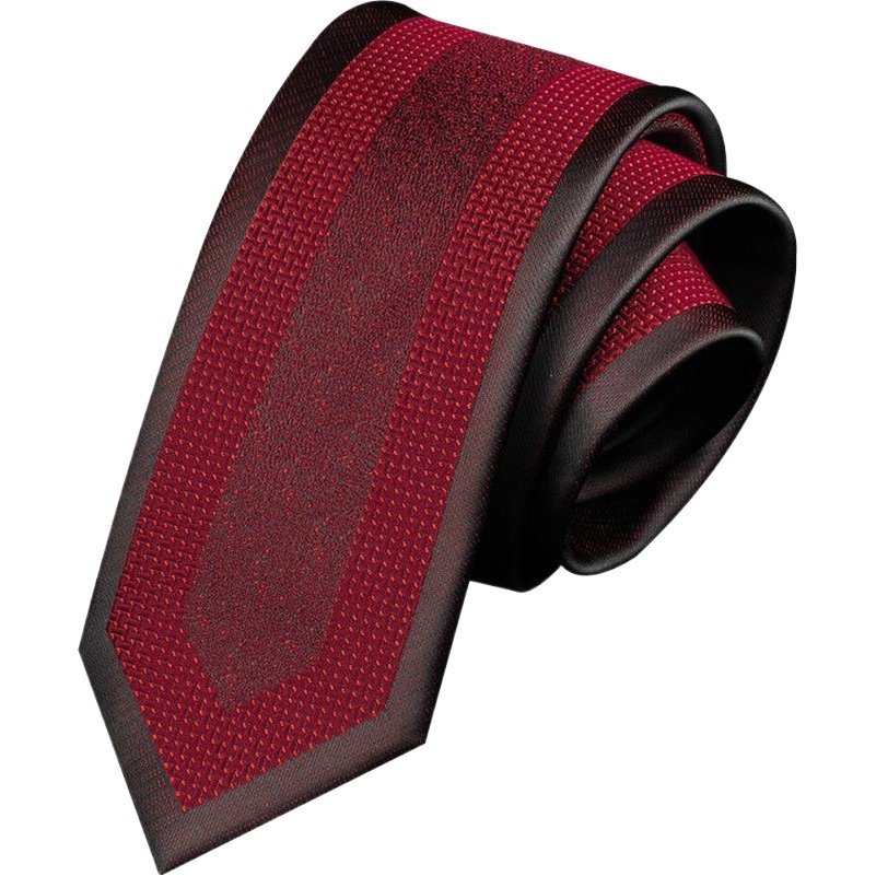 Casual Tie Men's Korean-style Narrow 6cm Black Red Positioning Stripe Men's Business Dress Professional Small Tie