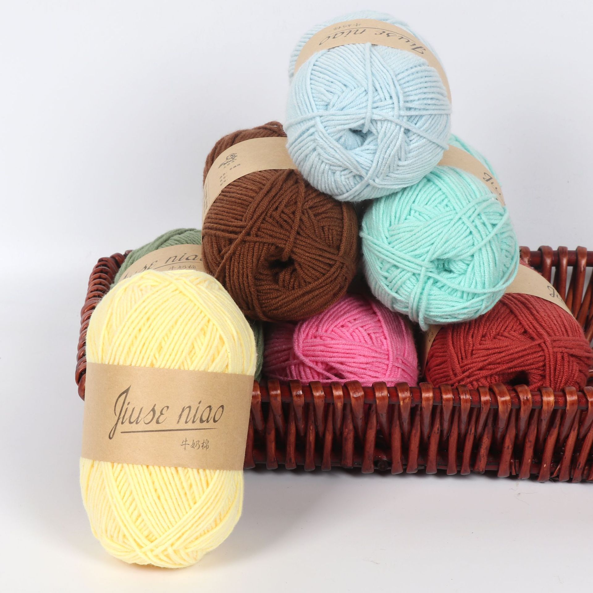 Nine-Color Bird 4-Strand Combed Milk Cotton Handmade DIY Crochet Thread Wool Ball Doll Kidsren's Baby Thread Cross-Border Wholesale
