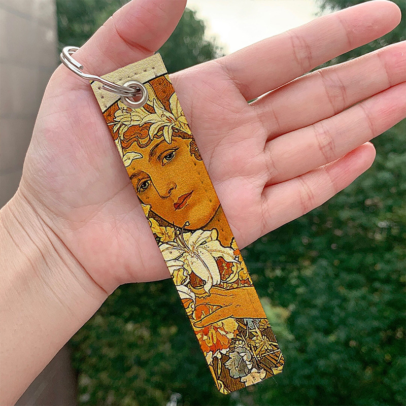 Picture of Amazon Cross-Border European and American Popular Vintage Alphonse Mucha Mucha Mucha Keychain Wholesale