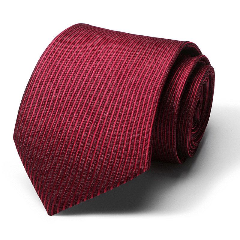 Picture of Tie spot tie polyester silk tie manufacturer 8cm business men's formal wear wedding studio tie