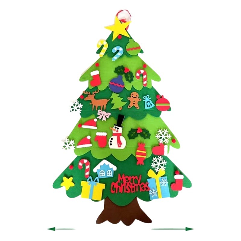 Felt Christmas tree Christmas scene layout decoration non-woven three-dimensional Christmas pendant Children diy Christmas tree