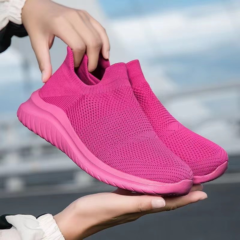 Picture of Women's Shoes Autumn New Couple Fly Knit Socks Mesh Shoes Trendy Fashion Casual Sports Shoes Women's Running Shoes