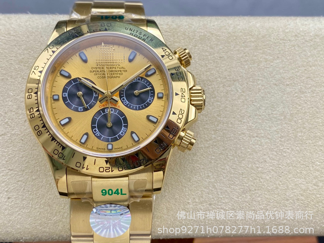 Picture of Cross-border Panda Di 7750 Ditong Cement Grey 12.4 Golden Di Chronograph 4130 Yu Wenle Men's Mechanical Watch