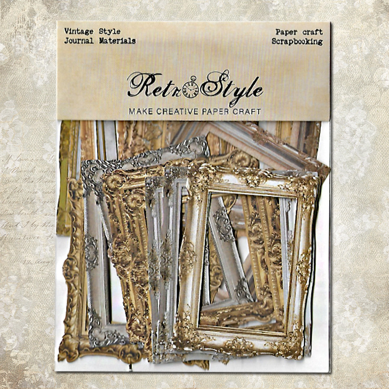 Retro hollow border DIY album scrapbook Journal material paper card material background paper R3522