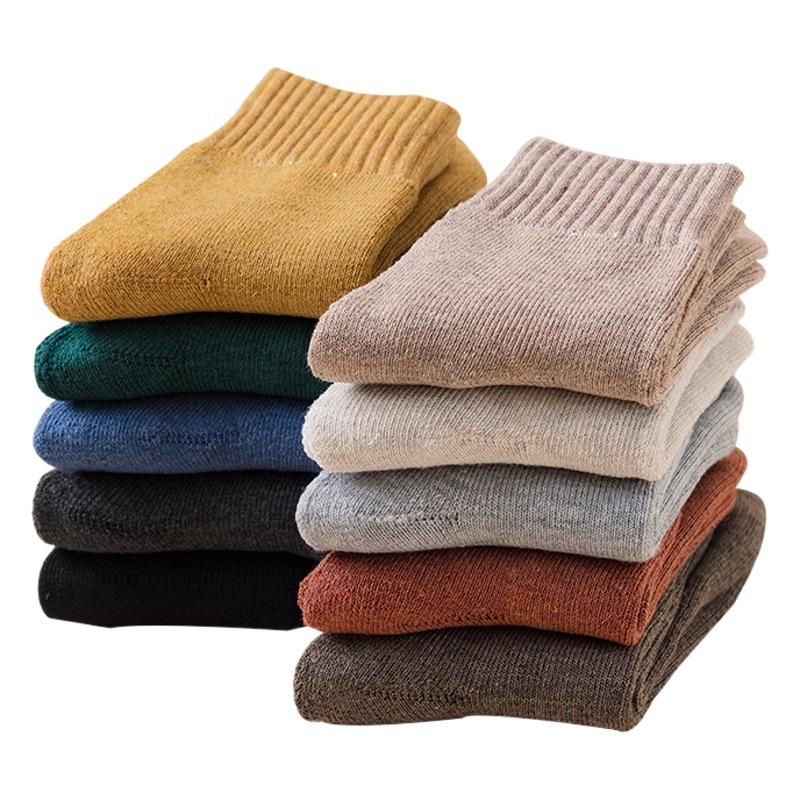 Women's Mid-calf socks winter fleece-lined thickened Terry socks warm floor socks women's towel socks wholesale market discount