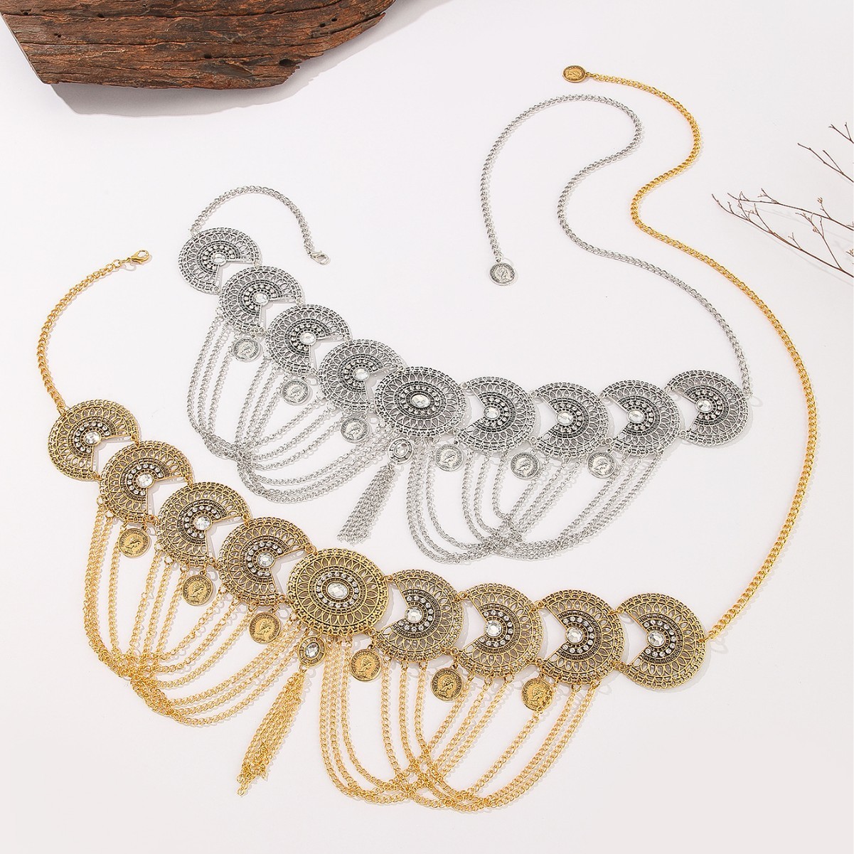Picture of National retro style tassel chain, body chain, dance accessories, tassel, light luxury, high-end retro dance waist chain, niche woman