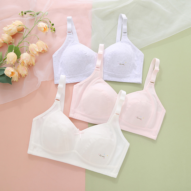 Picture of Girls' Underwear Developmental Small Vest Thin Pure Cotton Tube Top for Primary School Students Junior High School Senior high school Children Girls' Bra Summer