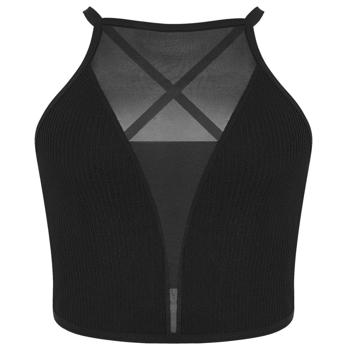 Picture of European and American Women's Bra Vest-style Sexy Mesh Hollow Thin Strap Cross Soft Breathable Waist Cross-border Bra for Women