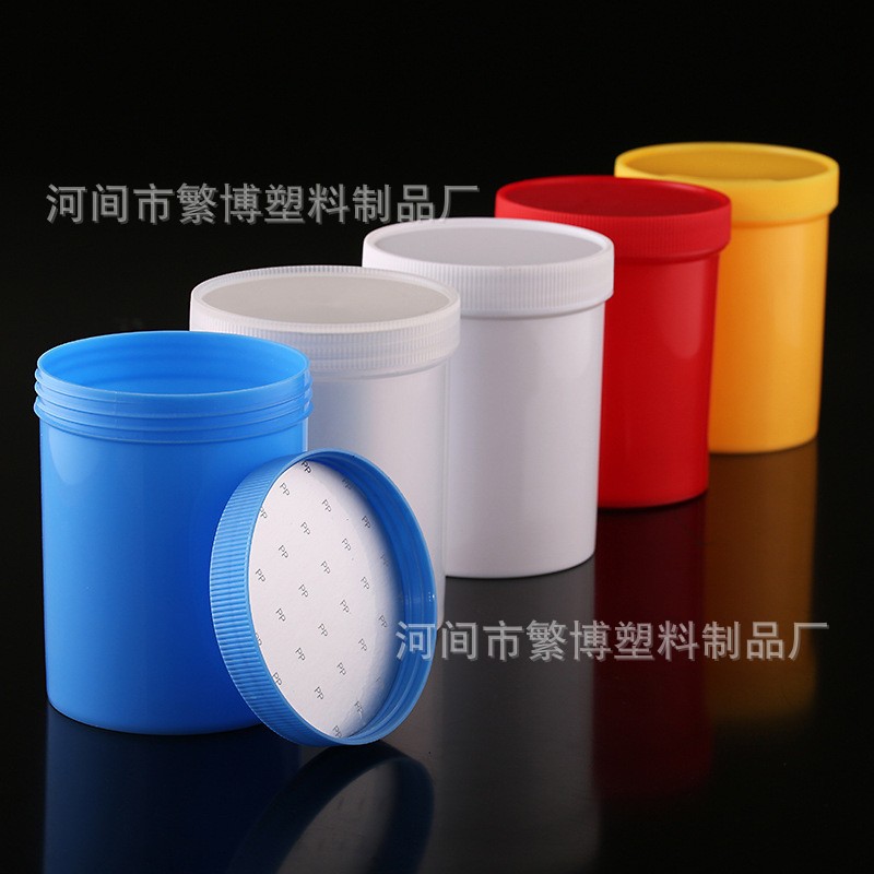 Spot 1L wide-mouth plastic bottle 1000m wide-mouth plastic bottle 1000g plastic barrel ink barrel
