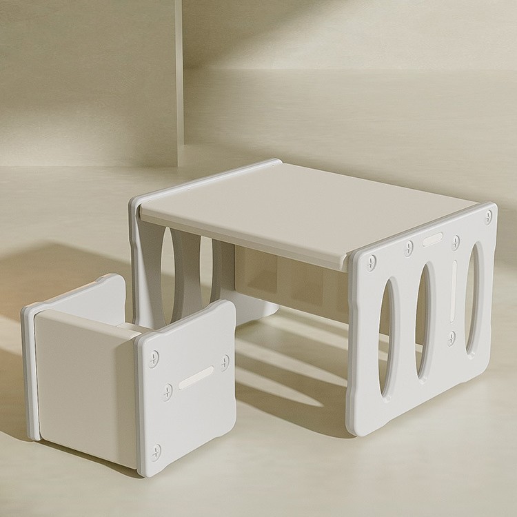 Picture of Playing Beautiful Bear Children's Writing Table and Chair Set Baby Multifunctional Toy Learning Table Kindergarten Early Education Game Desk