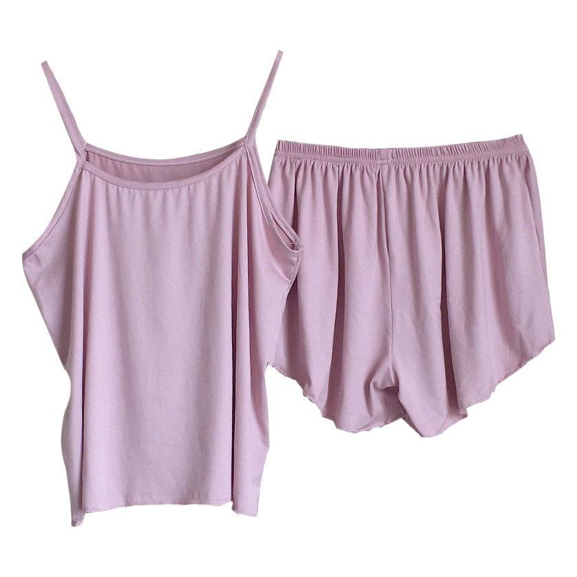Girl's Student Camisole Shorts Set Women's Summer Camisole Sexy Suit Home Clothes Thin