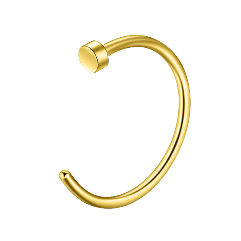 Picture of Cross-border titanium alloy nose nail C- shaped lip ring nasal septum body piercing jewelry nose ring F136/G23 breast ring lip nail
