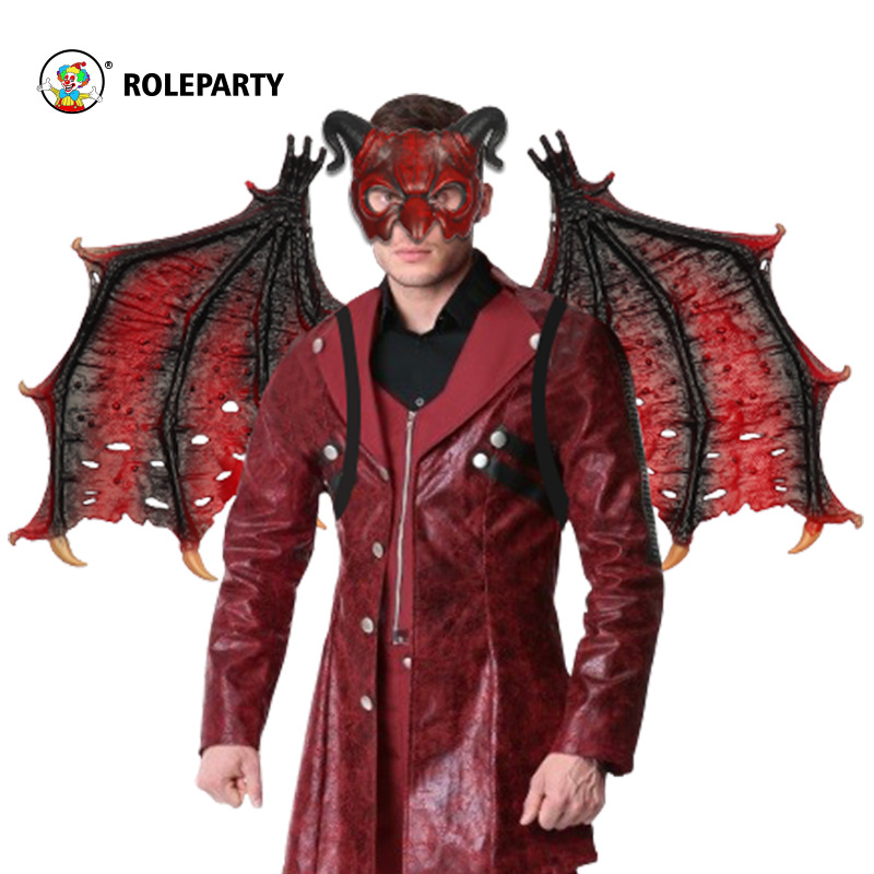 New Upgraded Rp Devil Wings Set Cosplay Party Performance Dress up Holiday Props Mask Cross-Border