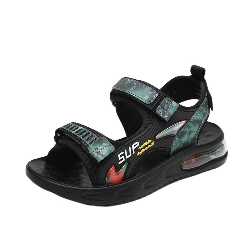 Picture of Sandals Boys Shoes 2024 Summer New Air Cushion Sneakers Kids Beach Shoes Double Velcro Children Open Toe Sandals