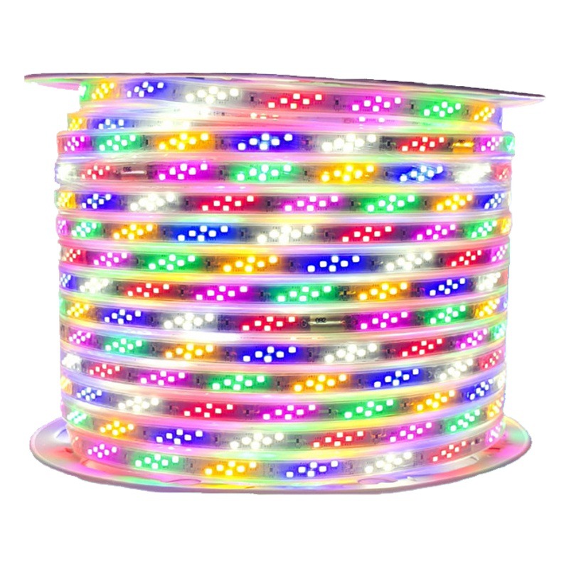 Led strip 2835 oblique three rows of 144 lights six color 48 lights running water 96 lights variable light burst flashing soft light bar