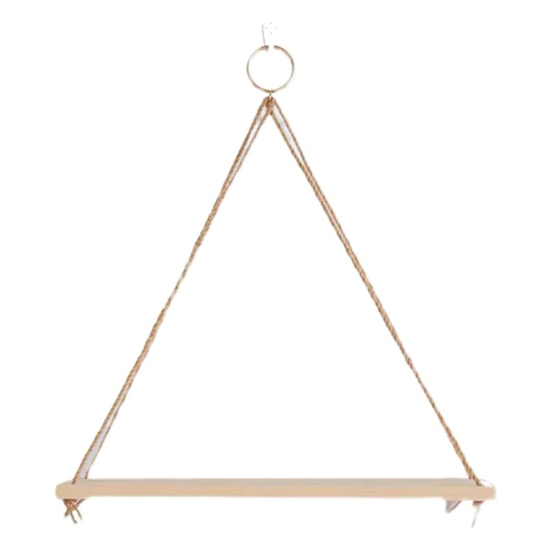 Wall Decoration Hanging Rope Storage Rack Flower Pot Storage Rack Wall Hanging Board Hanging Hanging Wooden Ornaments Wholesale