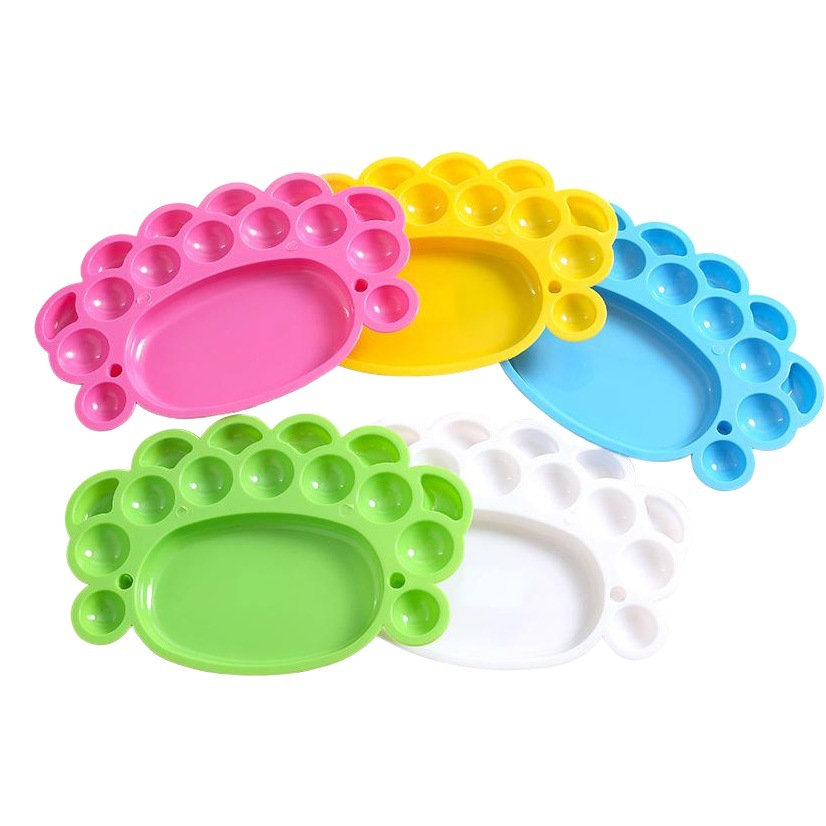 Pigment Plate Color Plate Children's Watercolor Painting Color Plate Night Market Graffiti Gouache Plastic Plate Art Painting Plate Wholesale