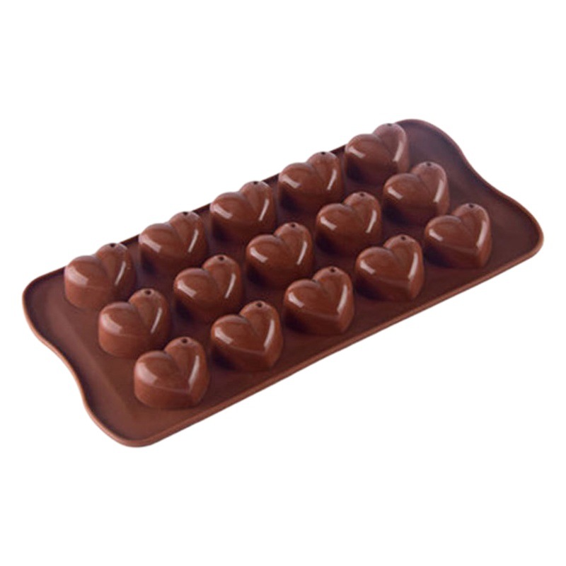 15 love shape silicone chocolate candy cookie cake baking mold ice mold with raindrop heart shape