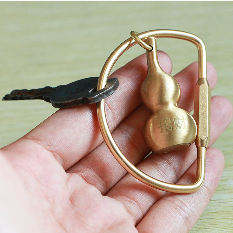 Picture of Brass D-shaped buckle ring metal U-shaped multifunctional pure copper car key D-shaped ring buckle accessories DIY keychain accessories