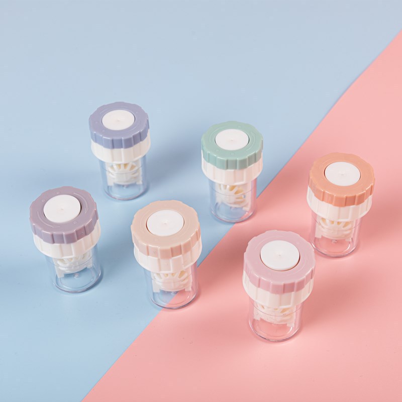Picture of Contact Lens Cleaner Manual Rotating Contact Lens Cleaner Contact Lens Storage Box Portable Cleaning Special