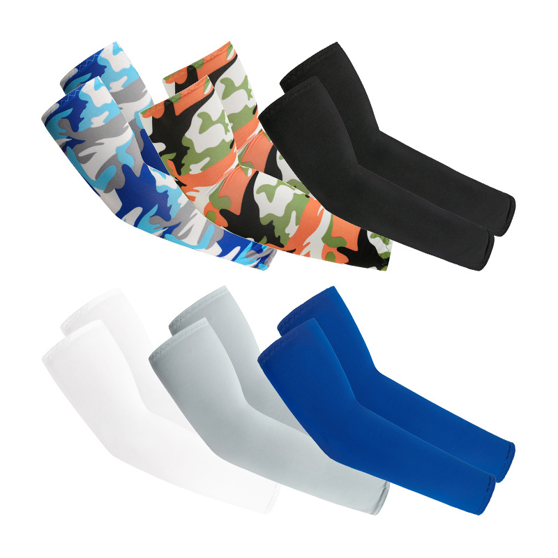 Ice Silk Sleeve Driving Camouflage Sunscreen Arm Sleeve Outdoor Sports Solid Color Protective Sleeve Cycling Fishing Arm Sleeve Summer