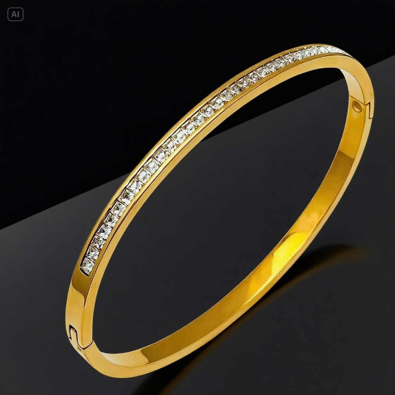 Cross-Border Arc Starry Diamond Ring Titanium Steel Bracelet Simple Niche Light Luxury Non-Fading Live Ball Surface Bracelet