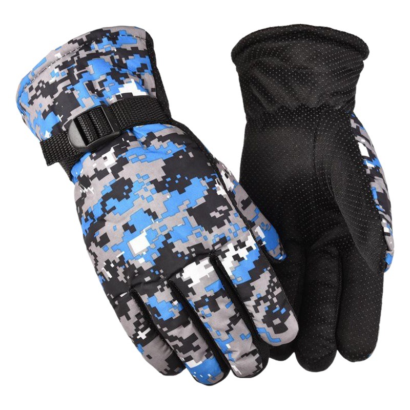 2024 Winter Camouflage Waterproof Thickened Warm Palm Anti-Slip Cycling Motorcycle Men's Large Cotton Gloves Wholesale