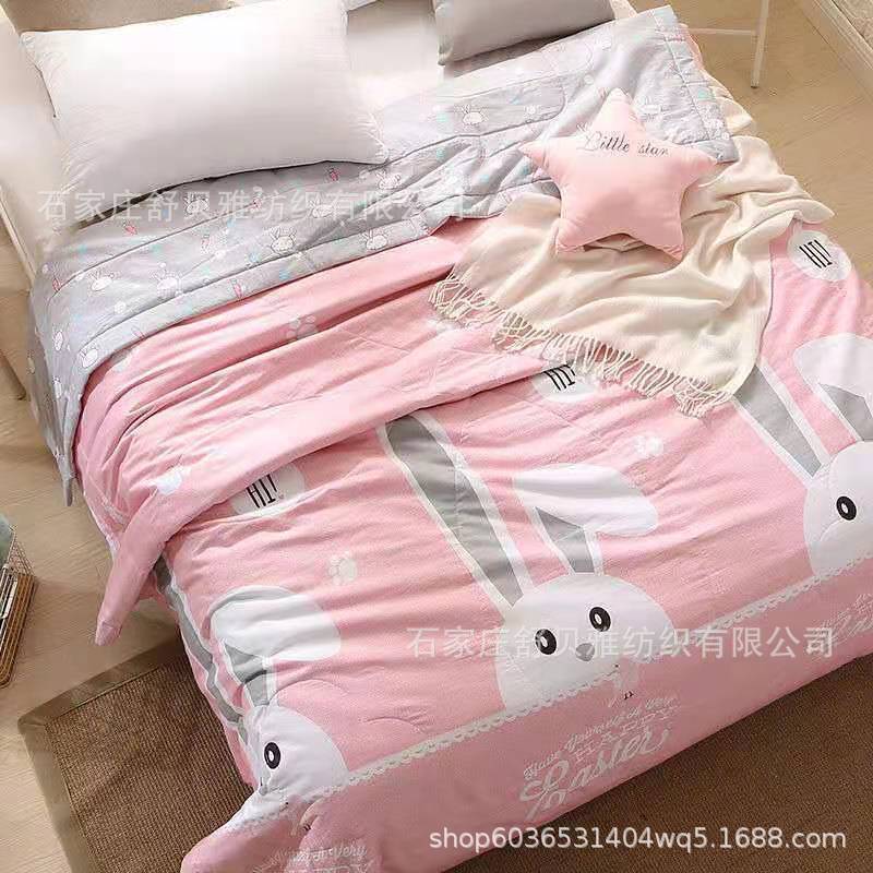 Picture of New Summer Cool Quilt Air-Conditioned Quilt Single and Double Thin Quilt Company Welfare Gift Quilt Spring & Fall Quilt Core Machine Washable