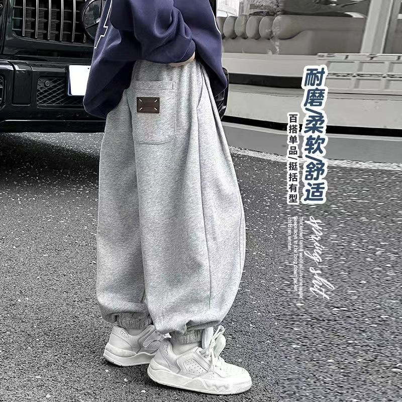 Boys' Pants Spring and Autumn Sports Pants 2025 New Children's Autumn Wear Large Children's Loose Sports Pants Boys Sweatpants