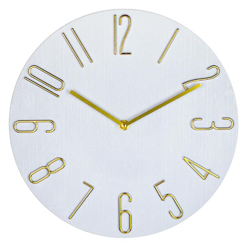 Picture of 30cm Clock Wall Clock Living Room Clock Wall Hanging Watch Quartz Clock Wall Hanging Creative Silent Wall Clock