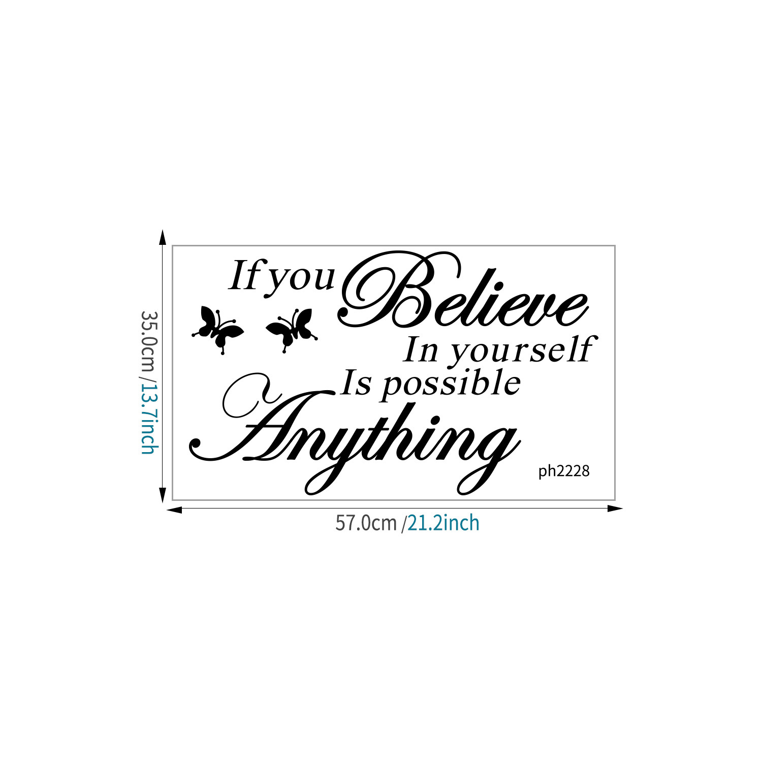 Picture of if you believe family proverbs transferable wall stickers bedroom study cross-border home decoration stickers 8037