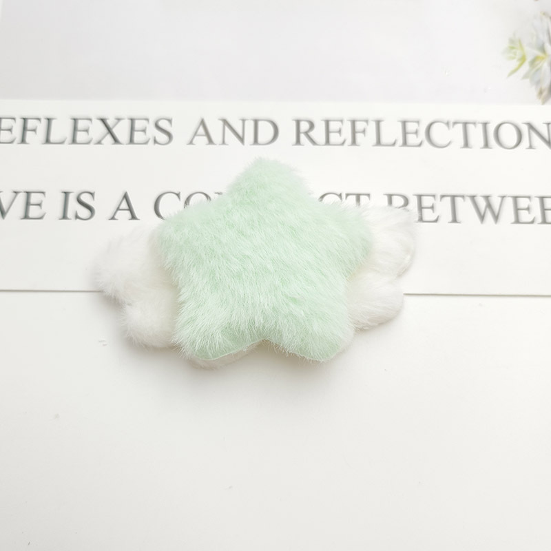 Picture of Autumn and winter style candy color plush star wings children's headwear accessories diy clothing bag scarf hat accessories