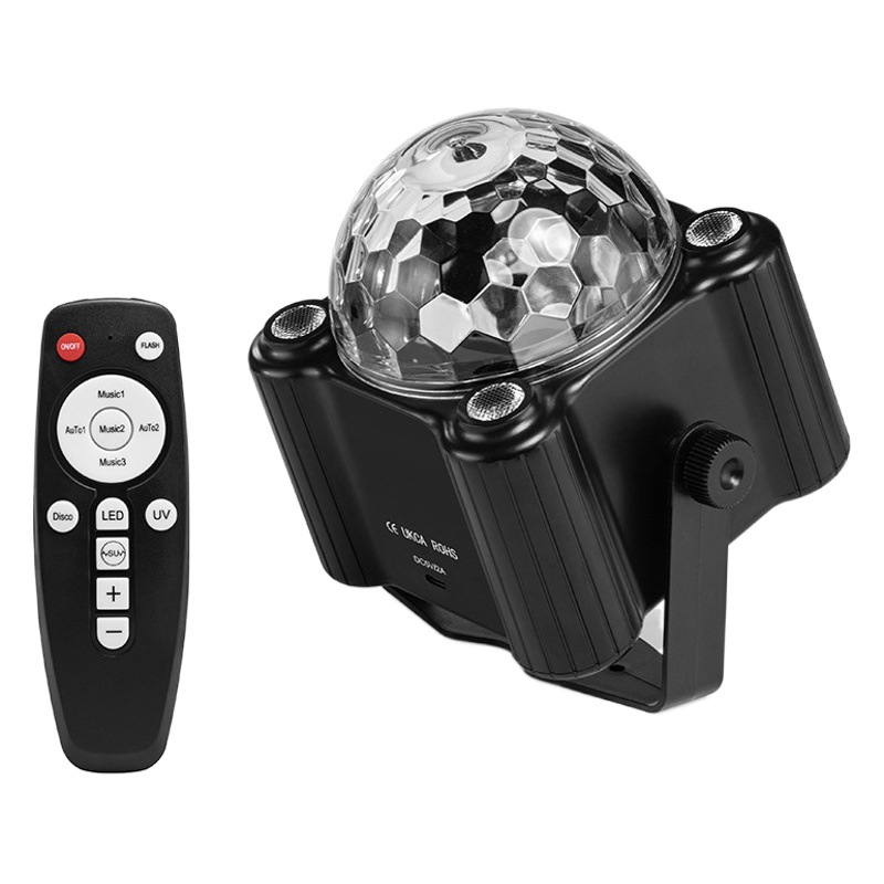 Cross-Border New Colorful Led Stage Light Ktv Home Atmosphere Light Strobe Voice Controlled Magic Ball Flash Light