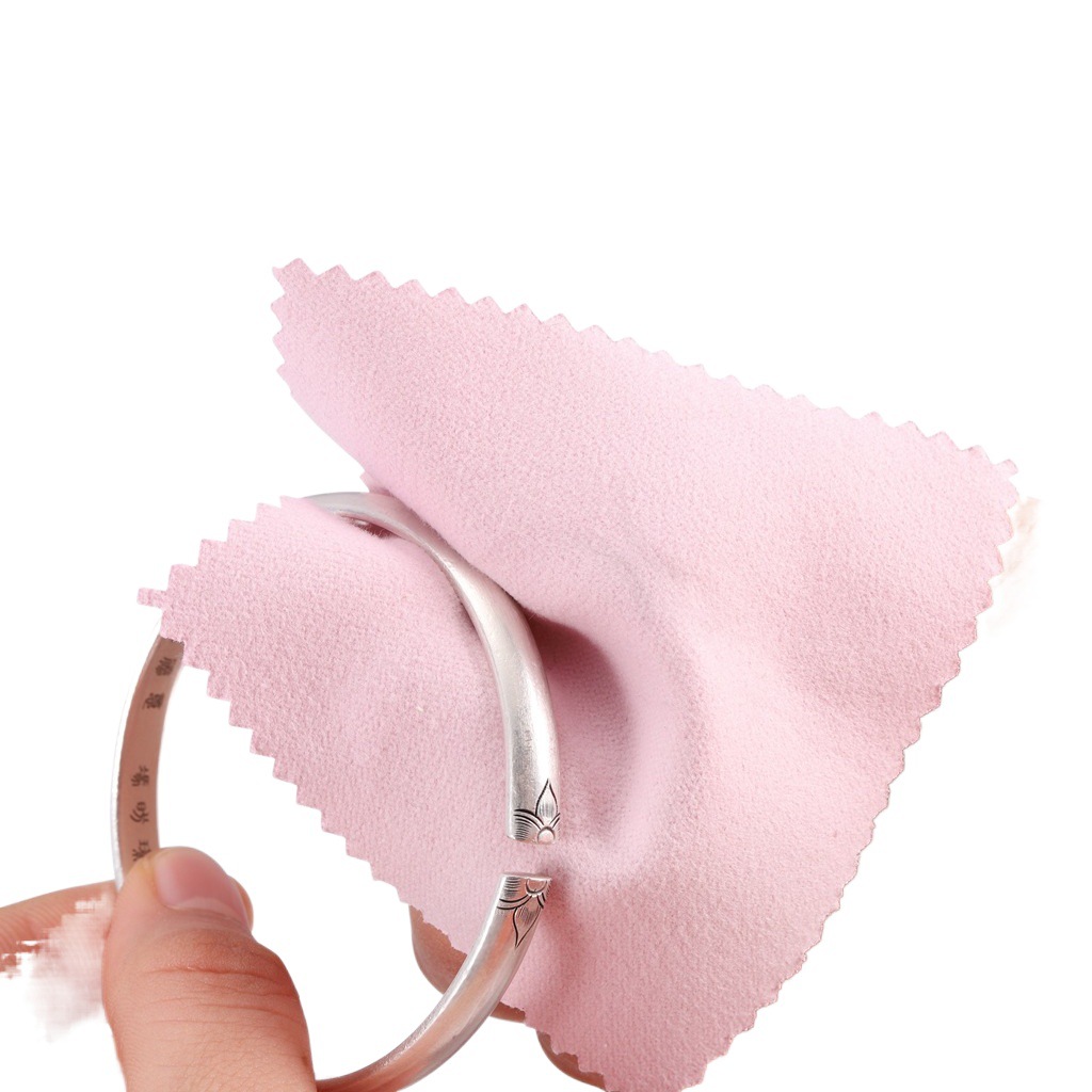 Jewelry Maintenance Square Marble Pattern Silver Wipe Double-sided Mirror Wipe Cloth Silver Gauze Suede Bright Silver Cloth