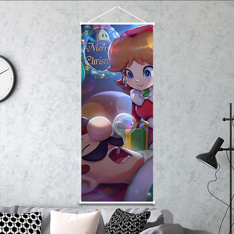 Picture of Super Mary game peripheral poster decorative painting Mario Bros Mario indoor wall scroll hanging painting