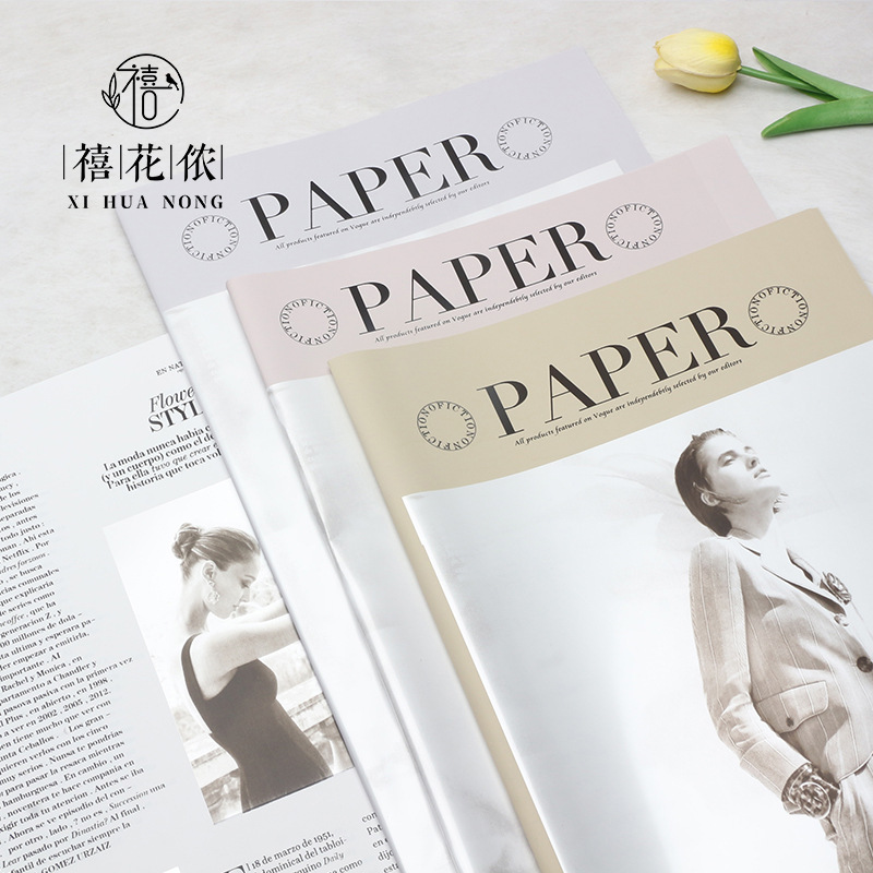 Xi Hua Nong New Fashion Weekly Series Flower Wrapping Paper Newspaper Series Plastic Opp Waterproof Flower Shop Floriculture
