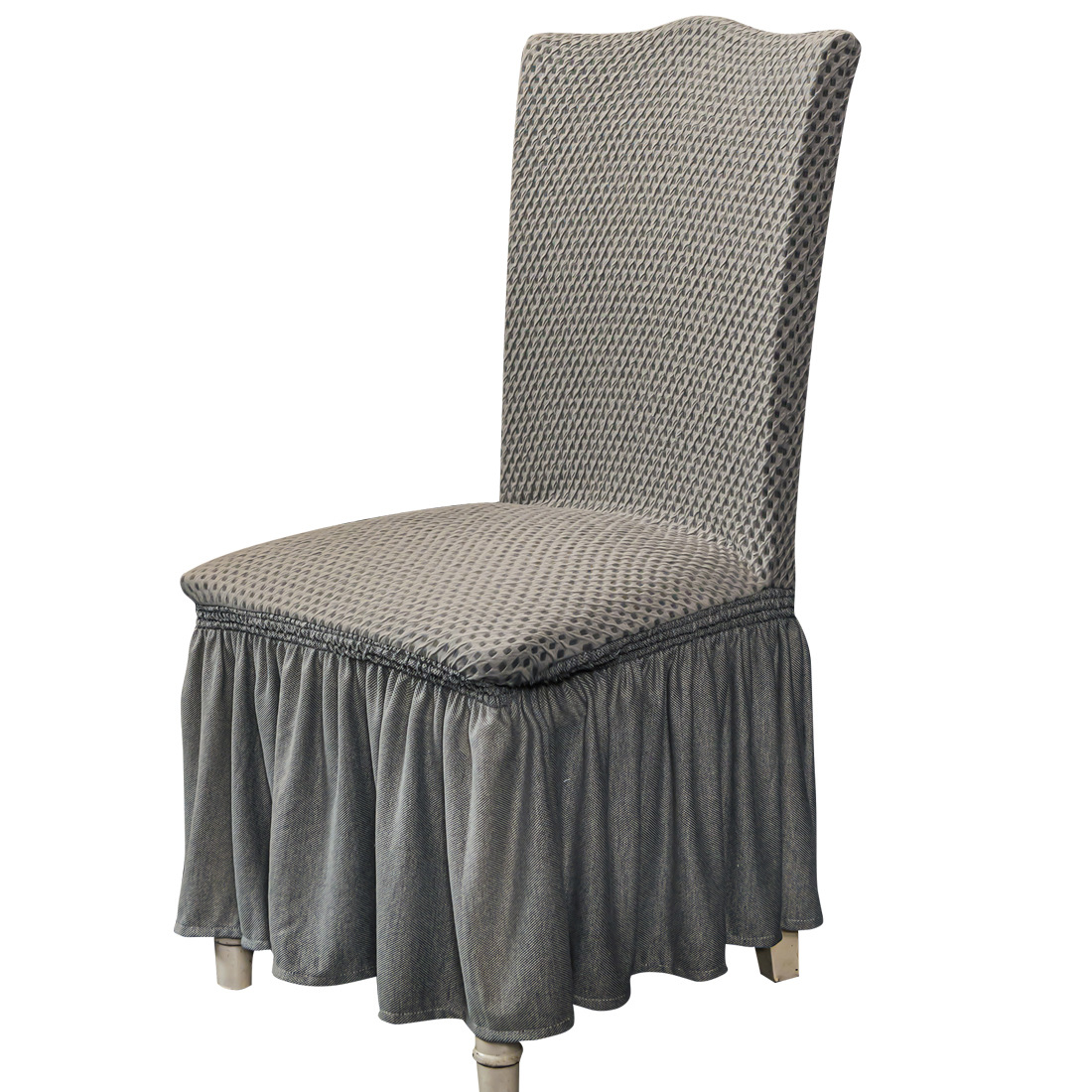 Picture of Table and Chair Covers, English Turkish Chair Covers, Skirt-Style Full Coverage, Universal Solid Color, Hotel Banquet Living Room Dining Chair Seat Covers