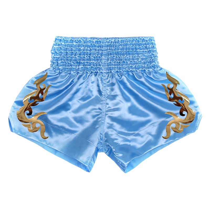 New Solid Color Boxer Shorts Fighting Sanda Kicking Pants Thai Style Muay Thai Shorts Kids Adult