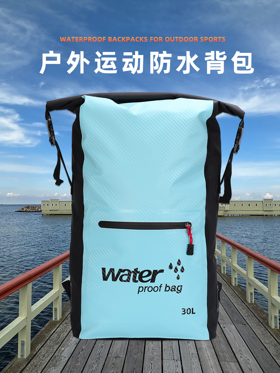 New Sports Outdoor Bag Mountaineering Bag Waterproof Bag Folding Backpack Shoulder Hiking Bag Seaside Large Capacity Bucket Bag