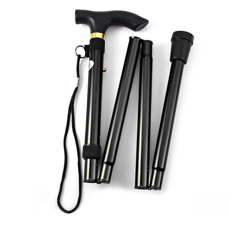 Picture of Aluminum Alloy Mountain Climbing Cane Telescopic Folding 6 Color Mountain Climbing Cane Non-Slip Cane Strengthened Adjustable 5-Section Old Man Cane