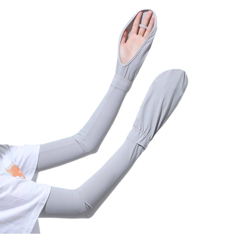 Summer Ice Sleeves Women's Ice Silk Sunscreen Sleeves Women's Thin Driving Anti-Uv Outdoor Cycling Sunscreen Gloves Long Style