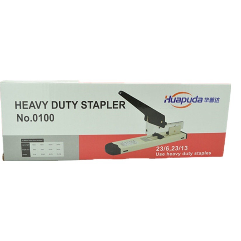 Cross-Border Exclusive for Huapu 100 Heavy-Duty Stapler 120-Page Stapler Thickeneded Stapler 23/13 Stapler