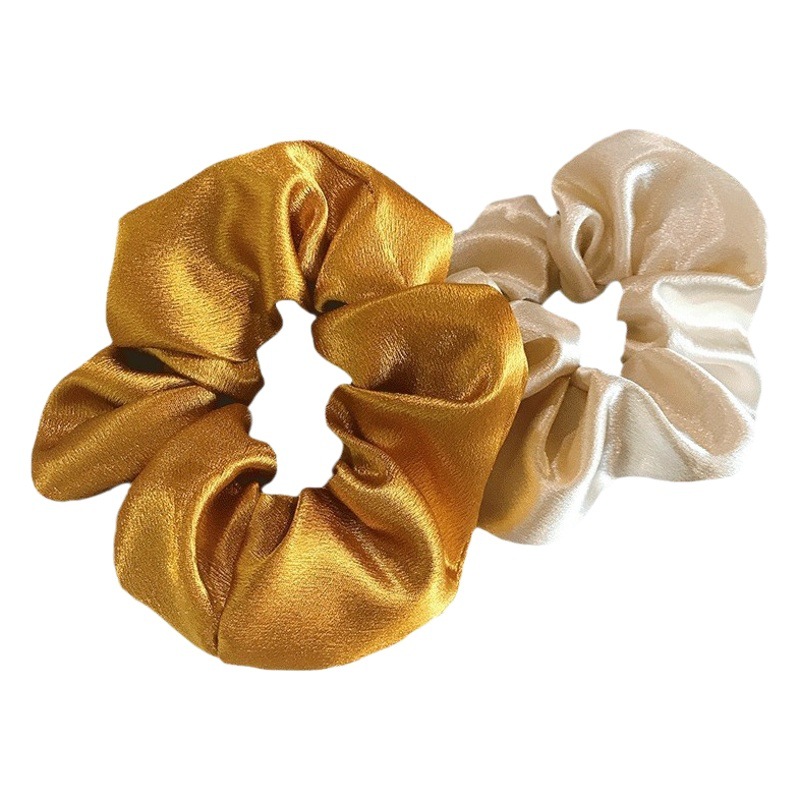 Satin Large Intestine Hair Ring Dongdaemun Ins Cyber Red Hair Ring Hair Rope Simple Non-slip
