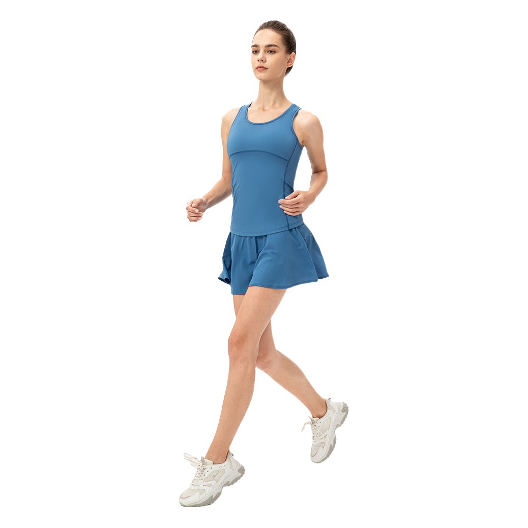 Women's Sports Quick-drying Culottes Tennis Dance Yoga Training Suit Anti-glare Fitness Lined Short Culottes 2074