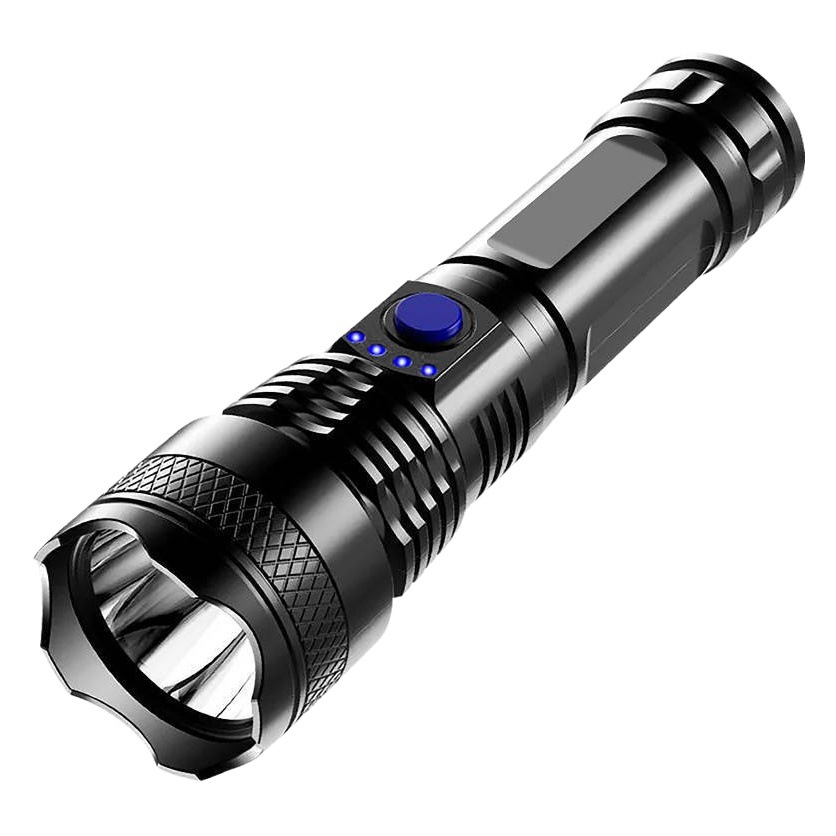 Cross-border hot-selling flashlight outdoor LED strong light long-range USB charging multifunctional household portable lighting wholesale